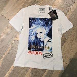 Versace white printed t-shirt, size small